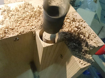 埋め木カッターを使った丸ホゾの作り方