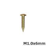 真ちゅう釘 M1.0x6mm (約220本入)
