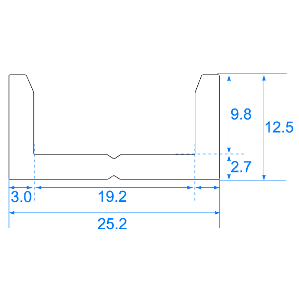 マイタースロットバー (3/8”x3/4”規格 - 長さ120cm)