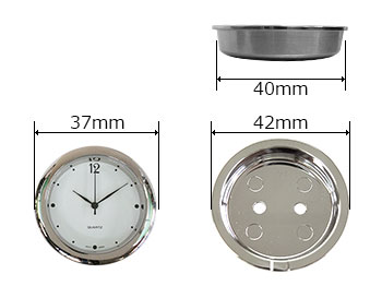 37mm コレット(はめ込み時計)・シルバー (枠付)