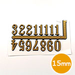 文字盤用数字セット 15mm ゴールド