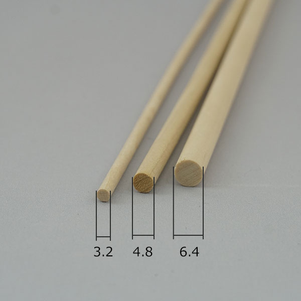 木の丸棒 約3.2mm (お徳用袋)
