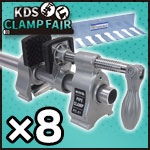 【KDSクランプフェア】KDS パイプクランプ＆亜鉛メッキパイプ 8本セット (ラック付)