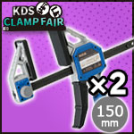 【KDSクランプフェア】メタルバークランプLP 150 2本セット