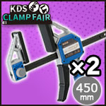 【KDSクランプフェア】メタルバークランプLP 450 2本セット