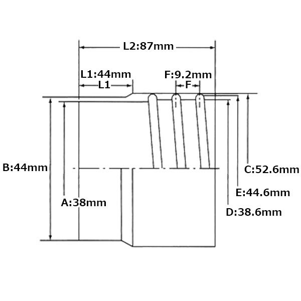 KR Φ38mm PVCカフス (軟質PVC)