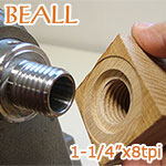 BEALL スピンドルタップ 1-1/4”x8tpi