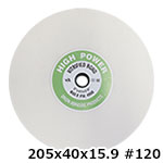 8インチ・ホワイトアランダム砥石#120(205x40x15.9mm)