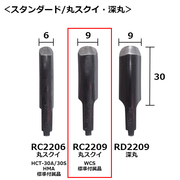 ▼ オートマック替刃 RC2209(丸スクイ) 9mm