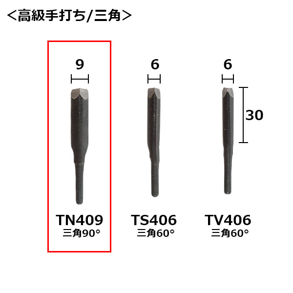 ▼ オートマック替刃 TN409(三角90°) 9mm 高級手打ち