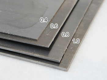 4枚組 スクレーパーブレード (厚: 0.4-0.6-0.8-1.0mm)