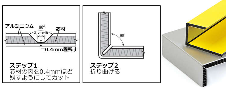 Amana Tool 45792-M アルミ複合パネルフォールディングビット（フラットボトム90°V溝）6mm軸 刃径1/2" 刃長3/8"