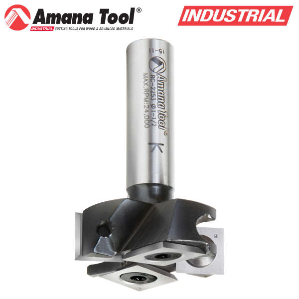 Amana Tool RC-2253 替刃式スポイルボードサーフェイシングビット 2+2フルート 12mm軸 刃径38.1mm(1-1/2")