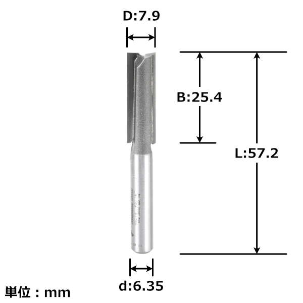 Amana Tool 45214 プランジ・ストレートビット 刃径5/16" (7.9mm) 刃長1" (25.4mm) 1/4"(6.35mm)軸