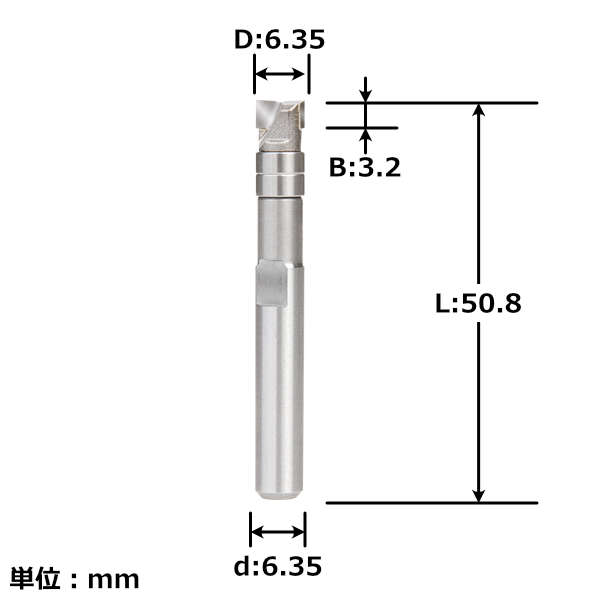 Amana Tool 47221-S ミニチュア・トップベアリングパターンビット 刃径1/4"(6.35mm) 1/4" (6.35mm)軸