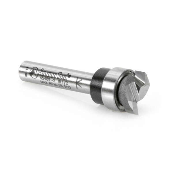 Amana Tool 45489-S 浅彫ビット（ベアリング付き） 刃径1/2"(12.7mm) 刃長1/8"(3.2mm) 1/4"(6.35mm)軸