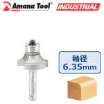 Amana Tool 49504 丸面ビット 半径1/4"(6.35mm) 刃径1"(25.4mm) 刃長1/2"(12.7mm) 1/4"(6.35mm)軸