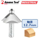 Amana Tool 49404 角面ビット 45度 刃径1-31/32"(50.0mm) 刃長3/4"(19.1mm) 1/2"(12.7mm)軸
