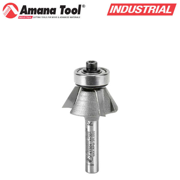 Amana Tool 47304 3枚刃 角面ビット 30度 刃径1-3/32