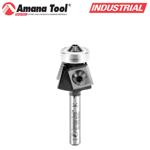 Amana Tool RC-1008 替刃式ベベル・ラミネートトリムビット 15度 刃径13/16"(20.6mm) 1/4"(6.35mm)軸