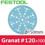 ▼ FESTOOL サンドペーパー Granat Φ150mm 粒度P120 100入