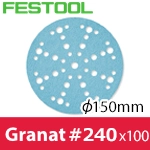 ▼ FESTOOL サンドペーパー Granat Φ150mm 粒度P240 100入
