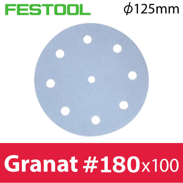 ▼ FESTOOL サンドペーパー Granat φ125mm 粒度P180 100入
