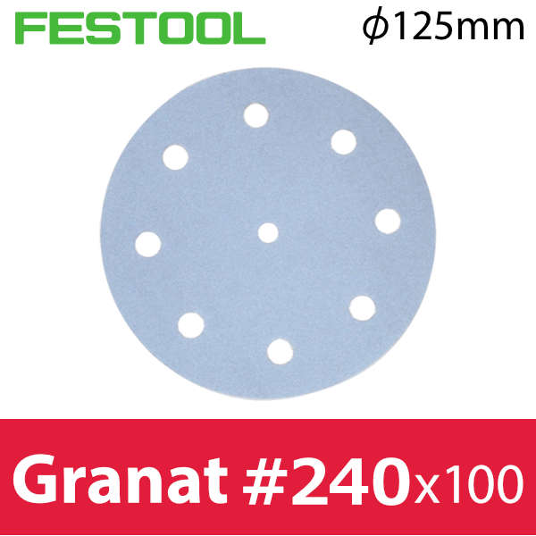 ▼ FESTOOL サンドペーパー Granat φ125mm 粒度P240 100入