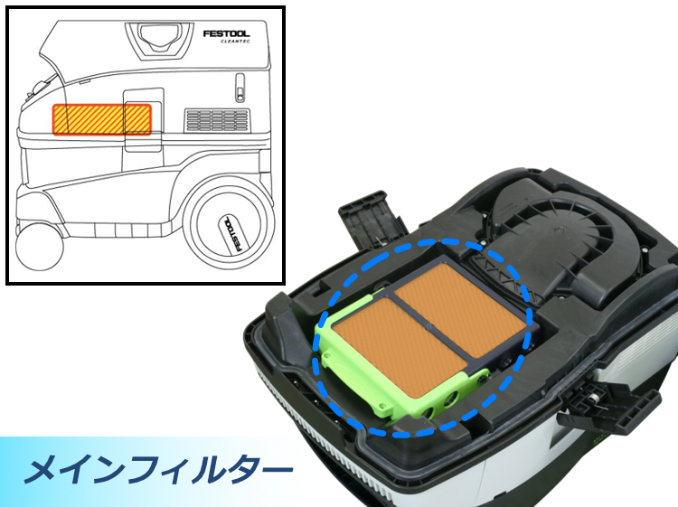 ▽ FESTOOL 集塵機 CTL 26E(スタンダードフィルター) | つくる人を ...