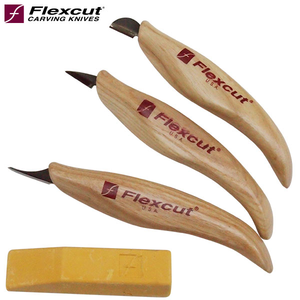 Flexcut KN400 3本組 ミニ・ディテールナイフセット