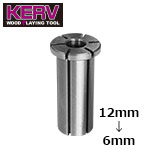 KERV フランジ付コレットリデューサー 12mm→6mm