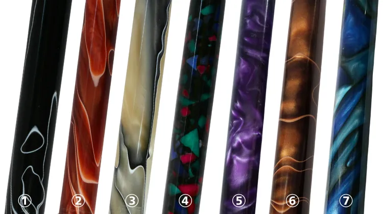 アクリル・ペン生地 7本セット ダーク