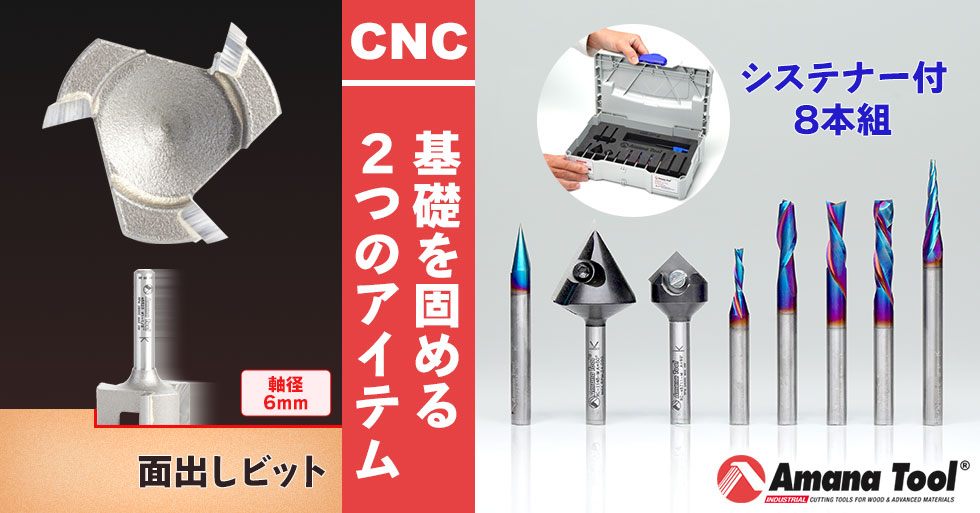 Amana Tool サーフェイシングビット＆8本組セット
